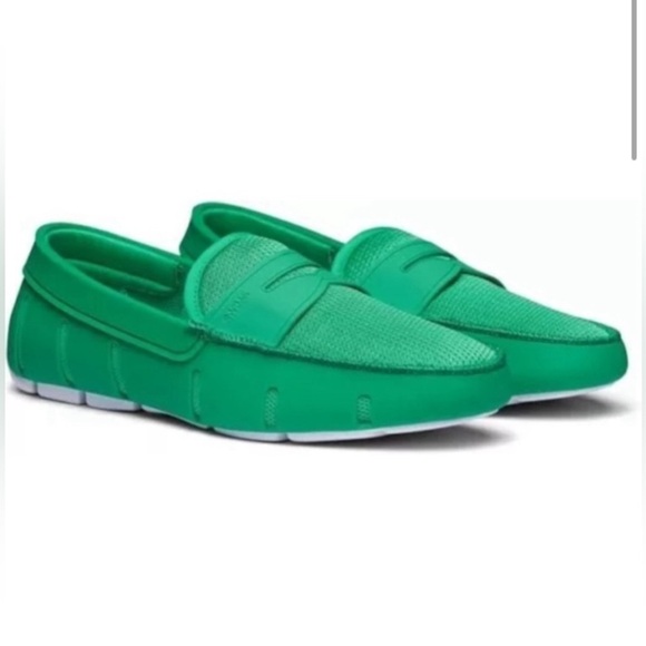 Swims Penny Loafers Men 14 Grass Green Slip ons - Picture 1 of 10